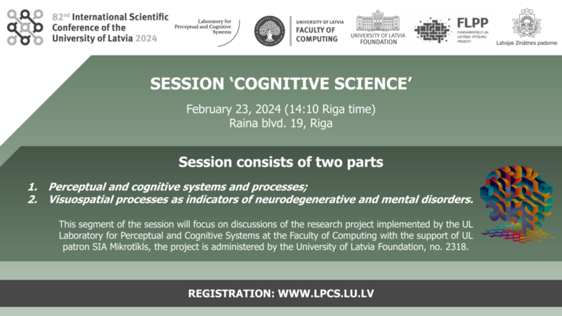 LU 82. starptautiskā zinātniskā konference: Kognitīvā zinātne